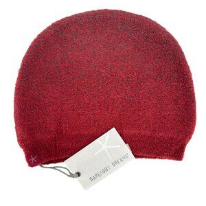 Barefoot Dreams CozyChic Confetti Beanie Hat Crimson Red NWT